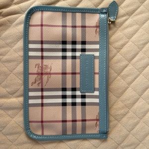Authentic Burberry haymarket pouch